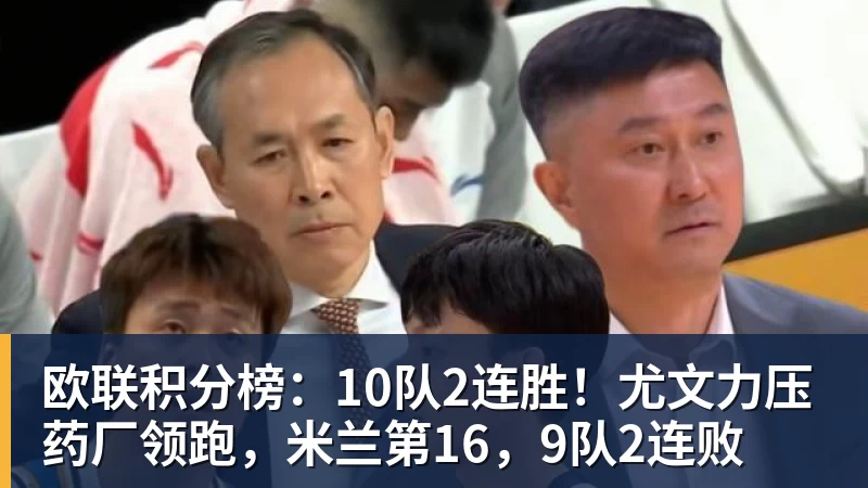 九游体育欧联积分榜:10队2连胜!尤文力压药厂领跑,米兰第16,9队2连败